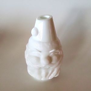 Fenton Vintage Glass Santa Fairy Tea Light Lamp (2) Piece